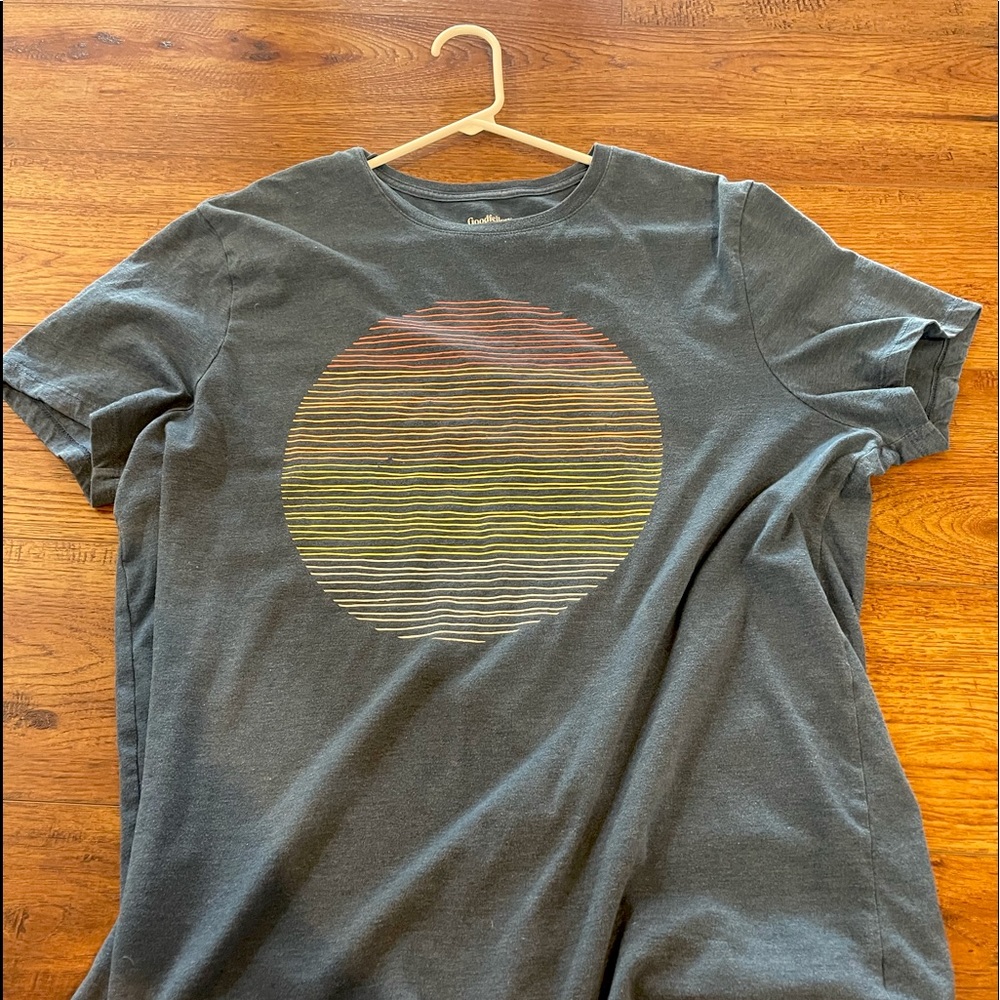 Comfortable Blue GOODFELLOW & CO shirt with stylish sun